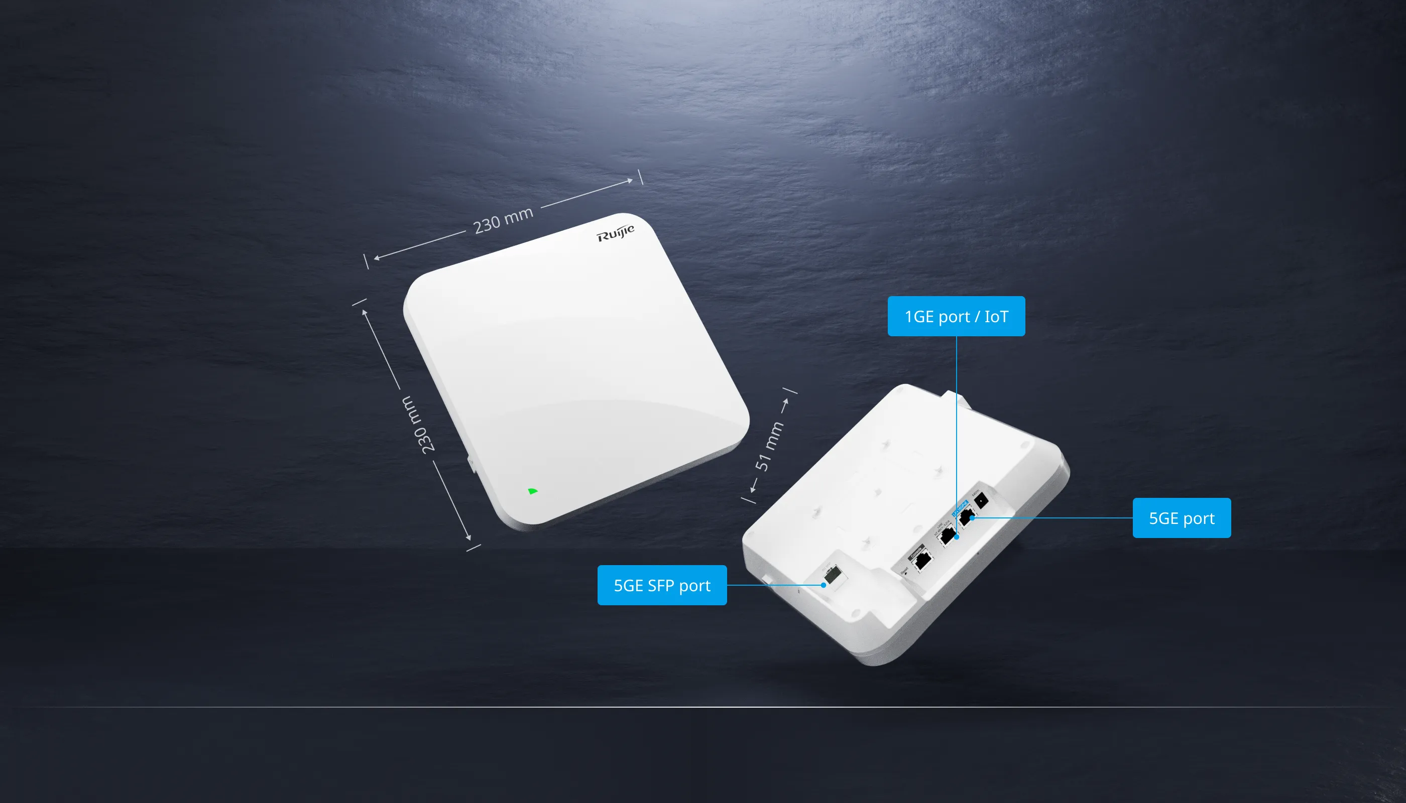 RG-AP820-AR(V3), Wi-Fi 6 Tri-Radio 2.976 Gbps Indoor Access Point