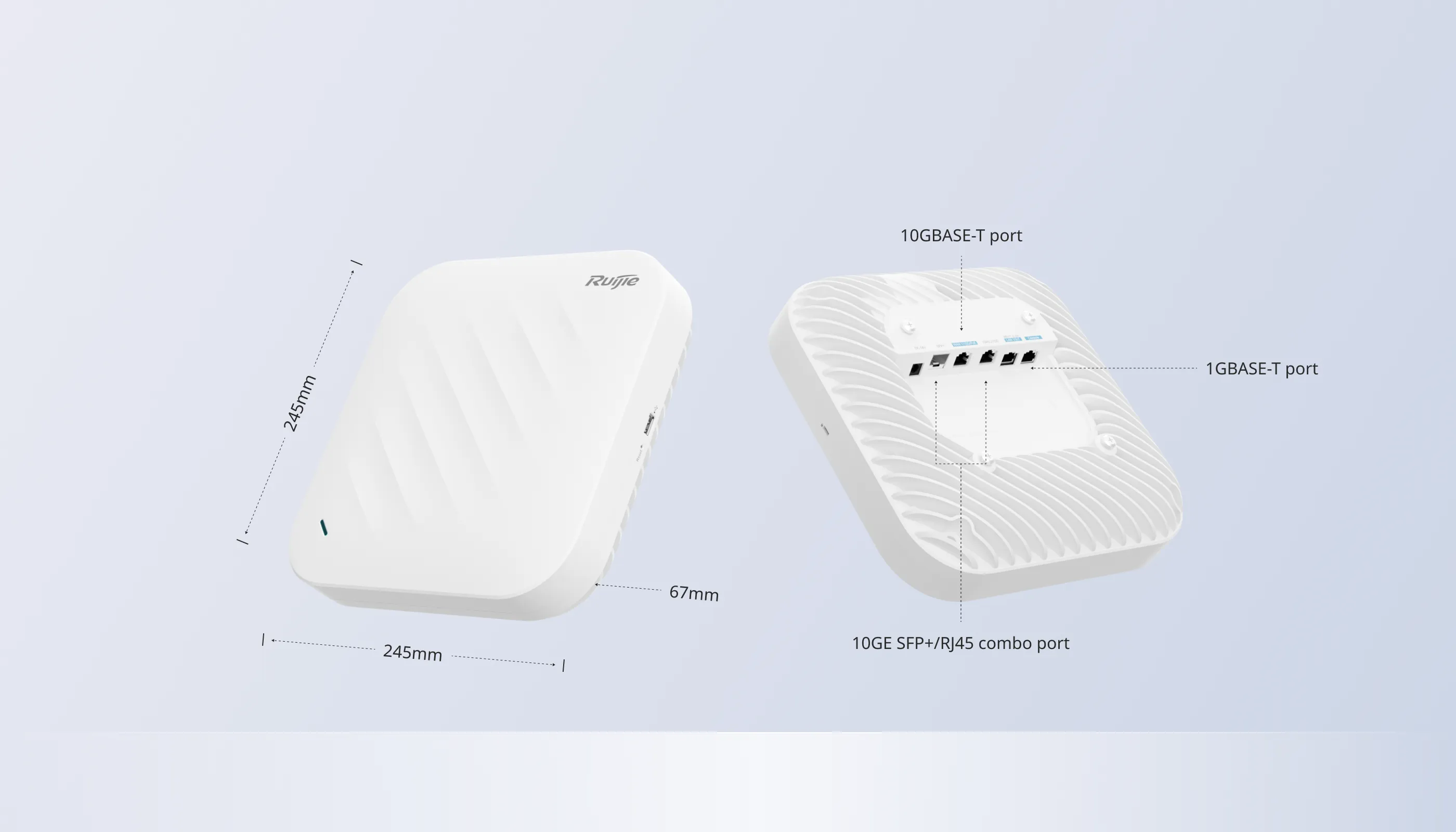 RG-AP9861-R, Wi-Fi 7 24.436 Gbps Indoor Access Point, 18 Spatial Streams, Built-in AI Radio