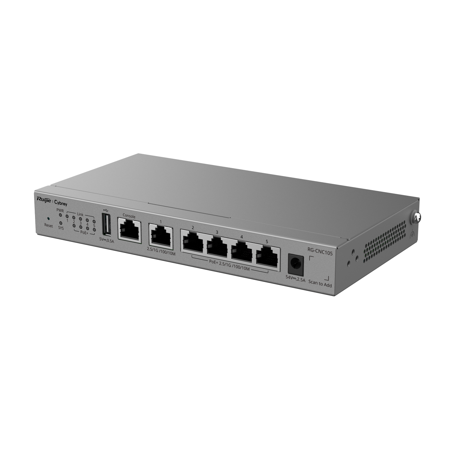 RG-CNC105, Routing · Wireless Control · PoE Switching · Authentication, 4-in-1 Edge Controller