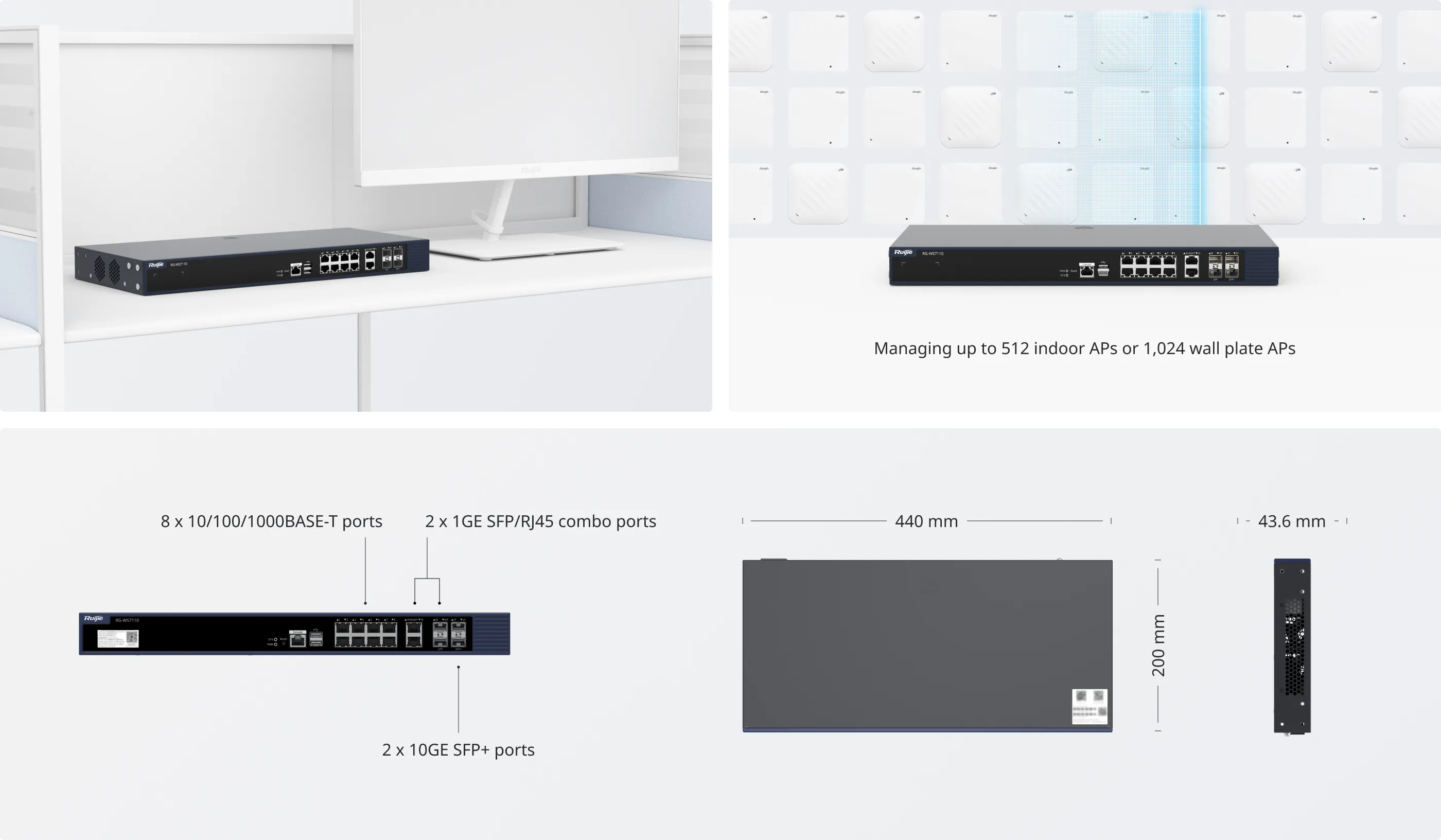 RG-WS7110, Next-Generation High-Performance 10 Gbps Wireless Access Controller
